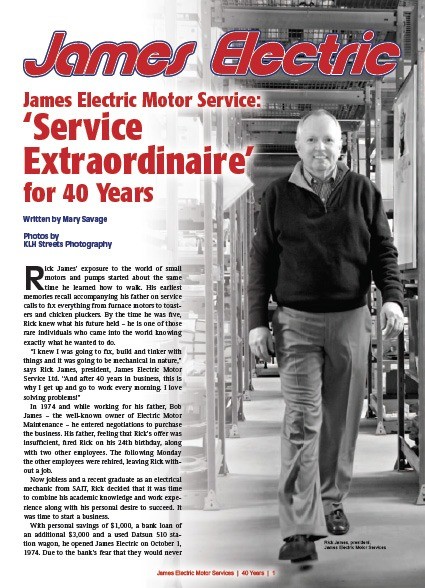 James Electric Providing Professional Pump and Motor Repair Since 1974